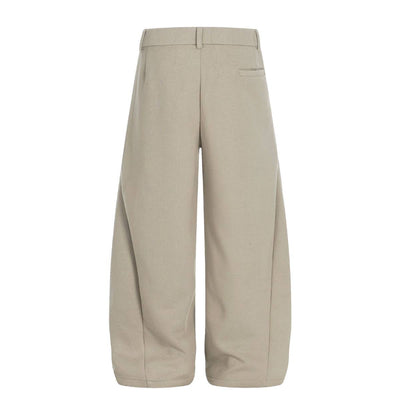 High-End Minimalist Pleated Loose Fit Wide-Leg Pants
