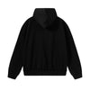 Washed Raw Edge Double Slider Zip Hoodie