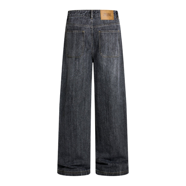 Vintage Washed Slub Distressed Baggy Denim Pants
