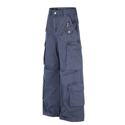 Vintage Multi-Pocket Wide Leg Cargo Pants