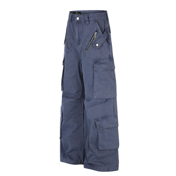 Vintage Multi-Pocket Wide Leg Cargo Pants