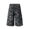 Camo Utility High Waist Loose Fit Bermuda Shorts
