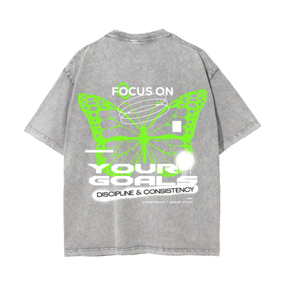 Focus On Your Goals Streetwear Graphic Tee-INNBLAC