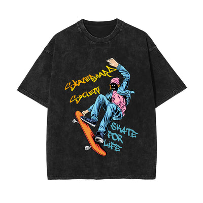 Skateboard Society Graphic Tee-INNBLAC