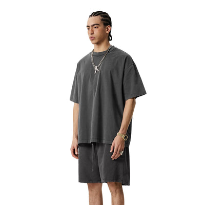 Vintage Wash Reverse Destructive T Shirt 275gsm