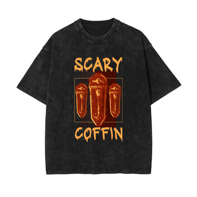 Scary Streetwear Stone Wash Graphic Tee-INNBLAC