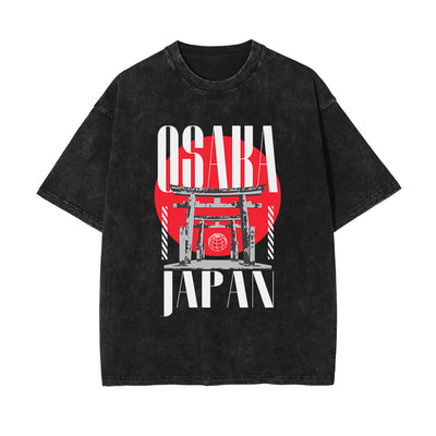 Osaka Japanese Stone Wash Graphic Tee-INNBLAC