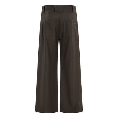 Vintage High Street Pleated Wide-Leg Draped Trousers