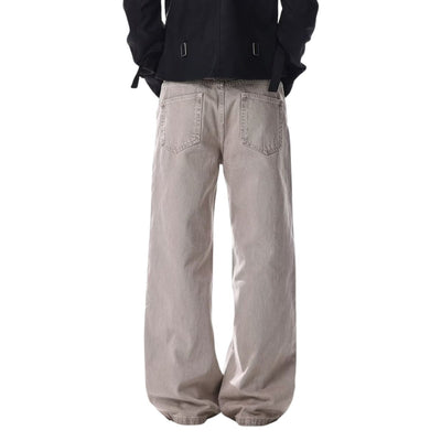 Minimalist Washed Straight Leg Denim Jeans