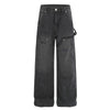 Men's Distressed Punk Cargo Pants – Loose Wide-Leg Streetwear