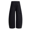 Minimal Washed Solid Wide Leg Barrel Pants
