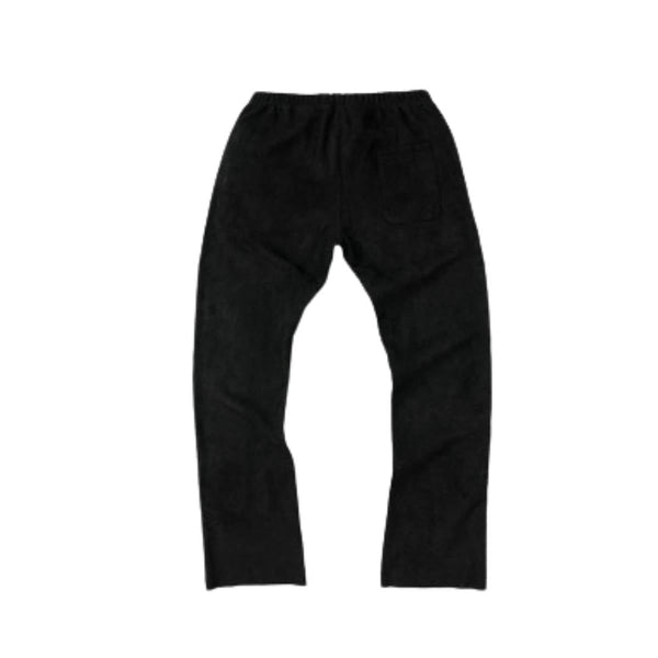 Vintage Inspired Denim Panel Straight Leg Drawstring Pants