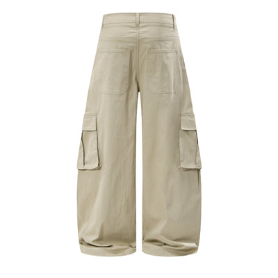 Loose Fit Curved Parachute Pants