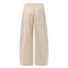 Solid Tint Linen-Blend Barrel Pants