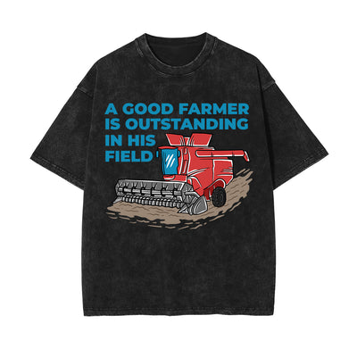 A Good Farmer Graphic Washed Tee-INNBLAC
