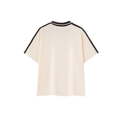 Vintage Waffle Colorblock Boxy Fit Heavyweight Polo T-Shirt