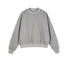 Boxy Fit Washed  Distressed Fleece Sweatshirt