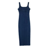 Split U Neck Denim Cami Maxi Dress
