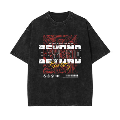 Beyond Reality Stone Wash Graphic Tee-INNBLAC
