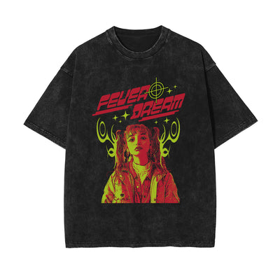 Fever Dream Y2K Stone Wash Graphic Tee-INNBLAC