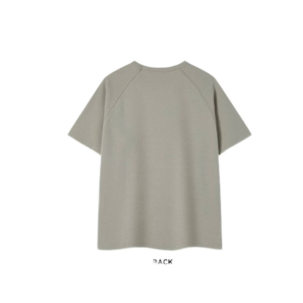 Heavyweight Ladder Cotton Raglan Sleeve Textured Oversized T-Shirt