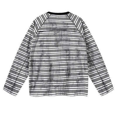 Vintage Dirty Dye Raglan Stripe Long Sleeve Tee