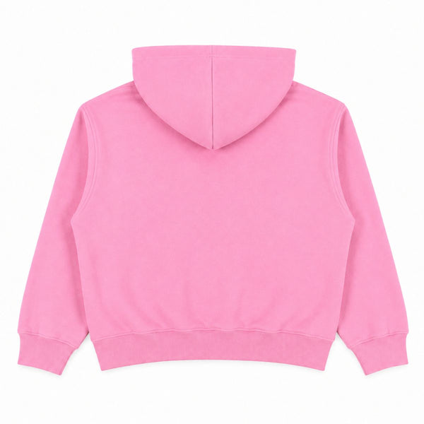 Boxy Cropped 340G Thermal Fleece Zip Hoodie