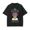 Feeling Good Grow Positive Thoughts Washed Tee-INNBLAC