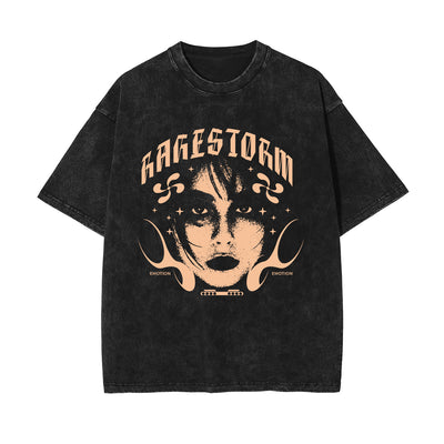 Ragestorm Y2K Stone Wash Graphic Tee-INNBLAC