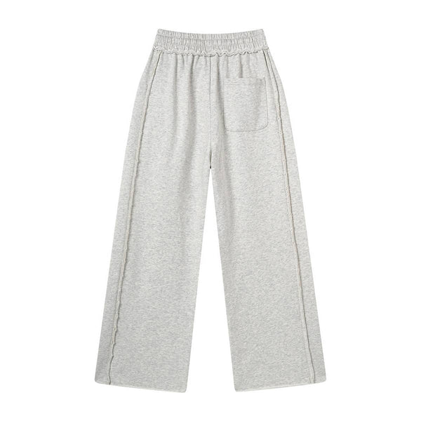 Relaxed Raw Hem Puddle Pants