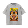 Spooky Vibes Graphic Washed Tee-INNBLAC