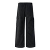 Washed Vintage Distressed High Waist Relaxed Wide Leg Draped Pants