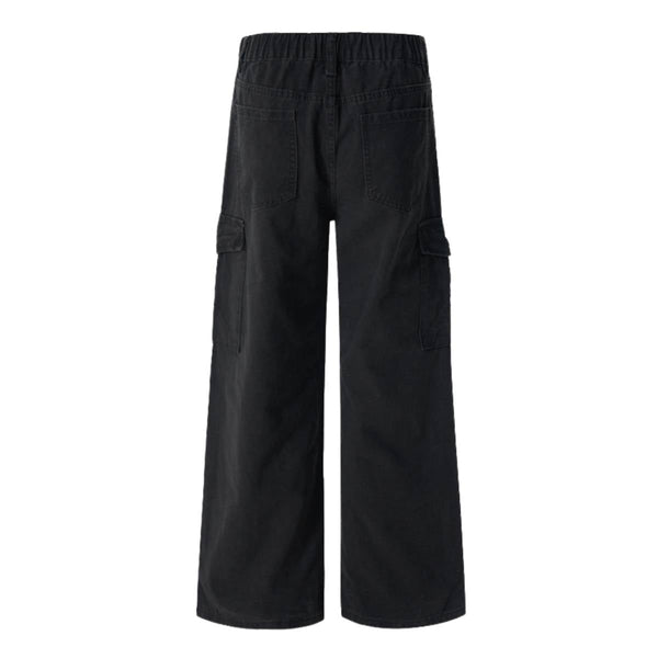 Washed Vintage Distressed High Waist Relaxed Wide Leg Draped Pants