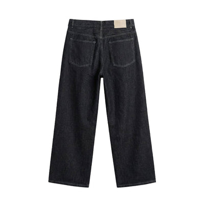 Vintage Washed Flared Straight Leg Jeans