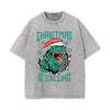 Christmas Is Calling Graphic Washed Tee-INNBLAC