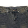 Vintage Wash Ripped Knee Loose Jeans