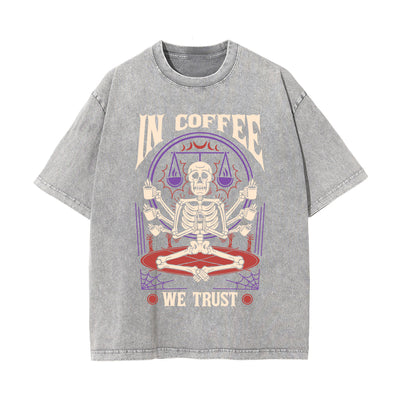 In Coffee We Trust Graphic Tee-INNBLAC