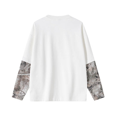 Branch Camouflage Sleeve Fleece Sweatshirt