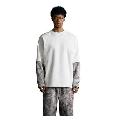Branch Camouflage Sleeve Fleece Sweatshirt