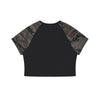 Raglan Camo Spice Girl Cropped Tee