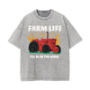Farm Life Graphic Washed Tee-INNBLAC