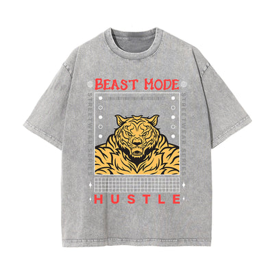 Beast Mode Graphic Stone Wash Tee-INNBLAC