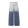 Washed Distressed Loose Fit Straight Denim Pants