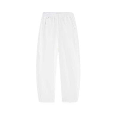 Boxy Curved Fit Elastic Waist Sweatpants