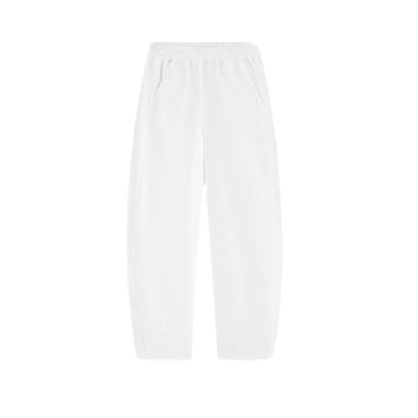 Boxy Curved Fit Elastic Waist Sweatpants