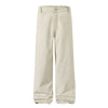 Washed Solid Baggy Wide Leg Workwear Pants
