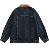 New American Vintage Loose Brown Collar Denim Jacket
