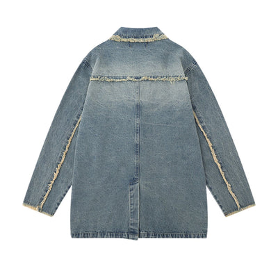 Vintage Hong Kong Chic Denim Blazer Jacket