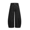 Men's Loose-Fit Pleated Scythe-Cut Wide-Leg Pants