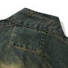 Vintage  Wash Sleeveless Bomber Vest
